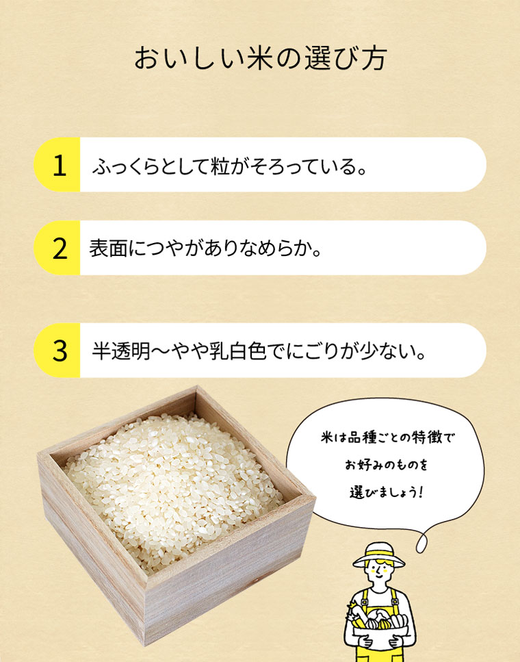 おいしい米の選び方"