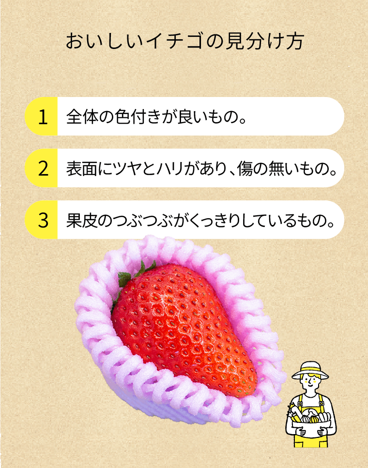 イチゴの見分け方